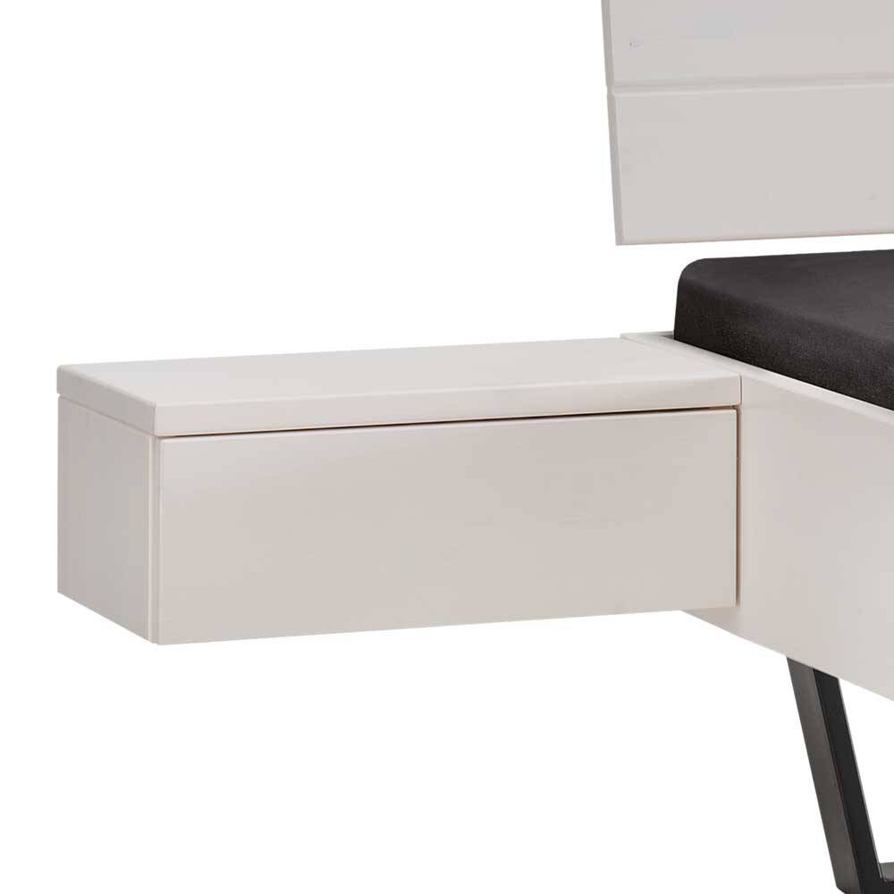 Bettgestell Crostina in Weiß in modernem Design