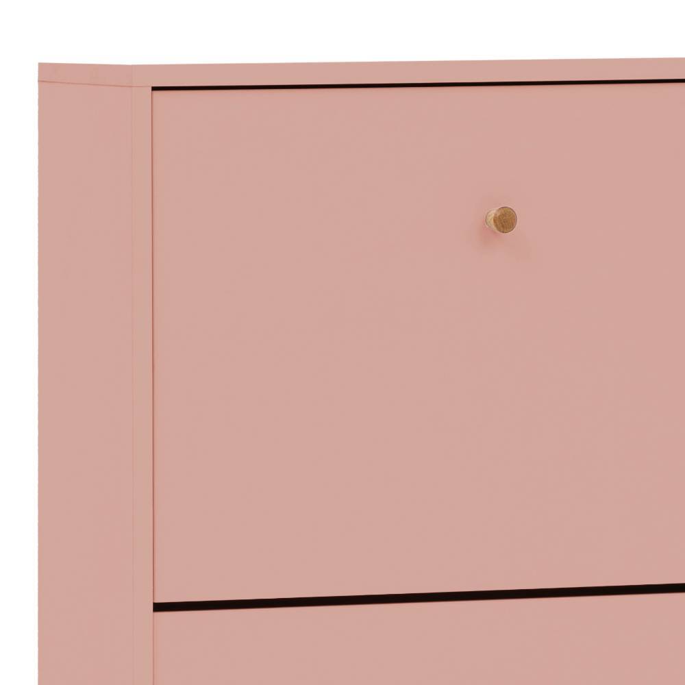 Garderobenschuhschrank Canpur in Apricot mit drei Schuhwalzen