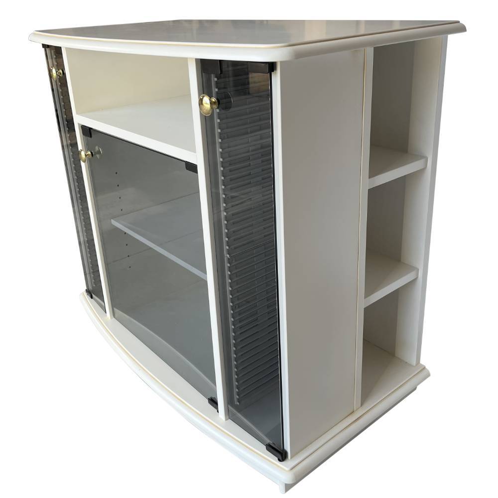 Fernsehschrank Glacita mit CD Aufbewahrung und Glastüren