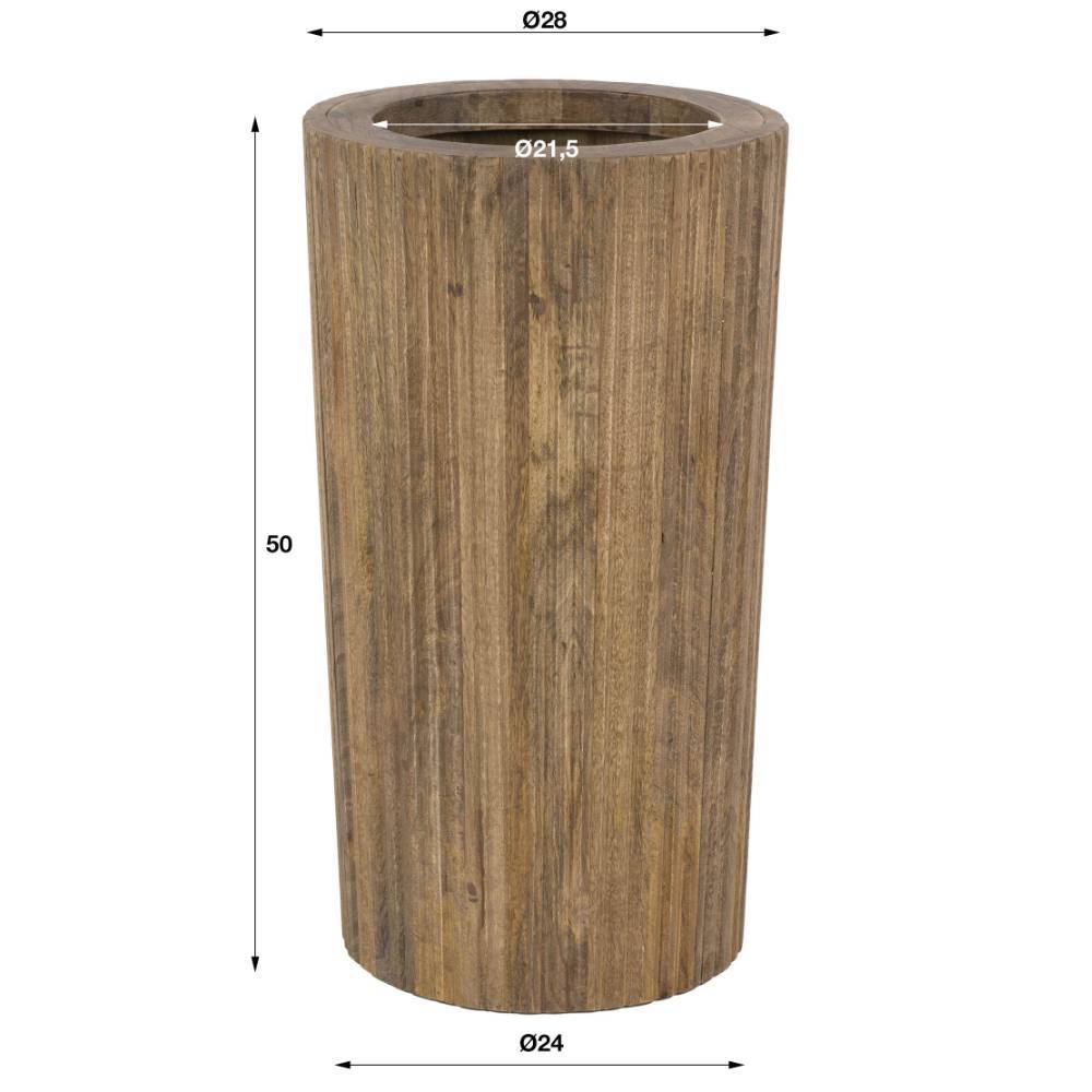 Schirmständer Sarojasia aus Mangobaum Massivholz in modernem Design