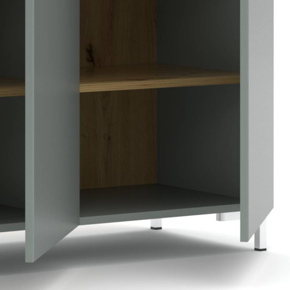 Wohnzimmer Kommode Sua in modernem Design mit Metallgriffen