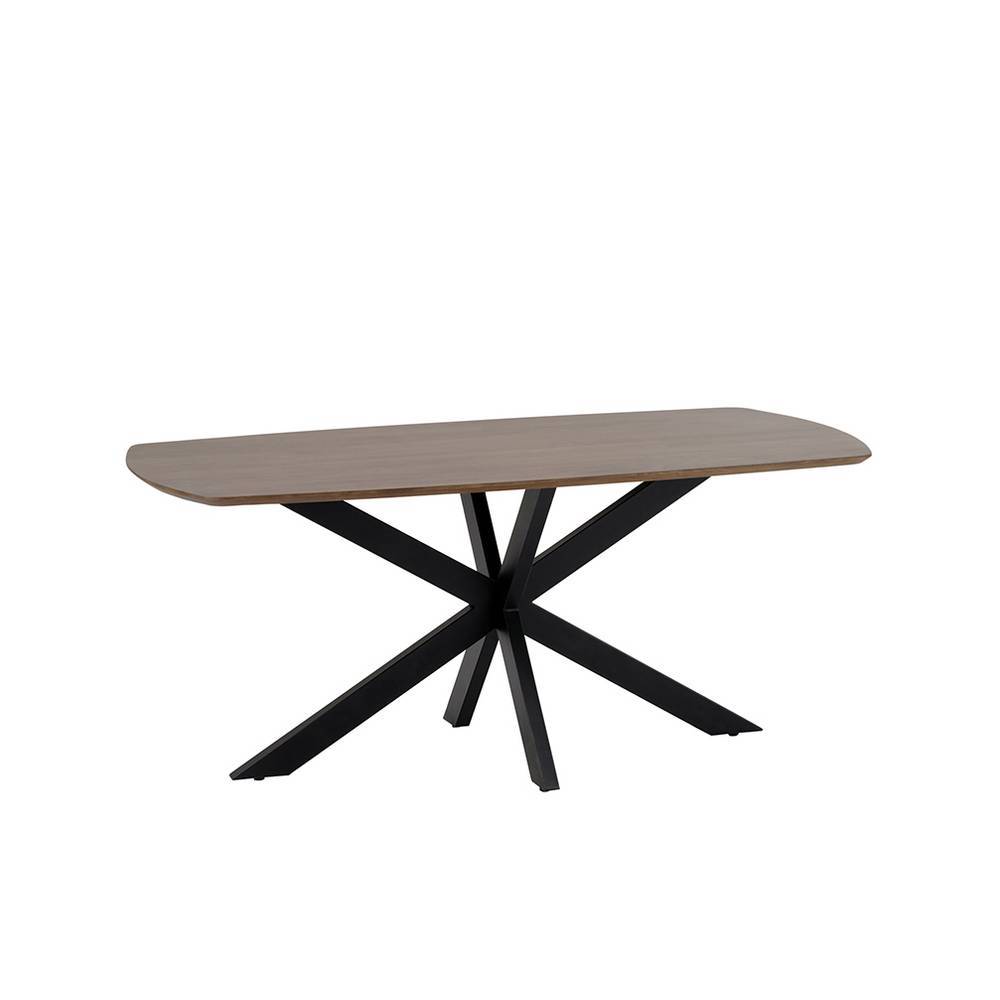 Esstisch Lourette mit Massivholzplatte im Industry und Loft Stil