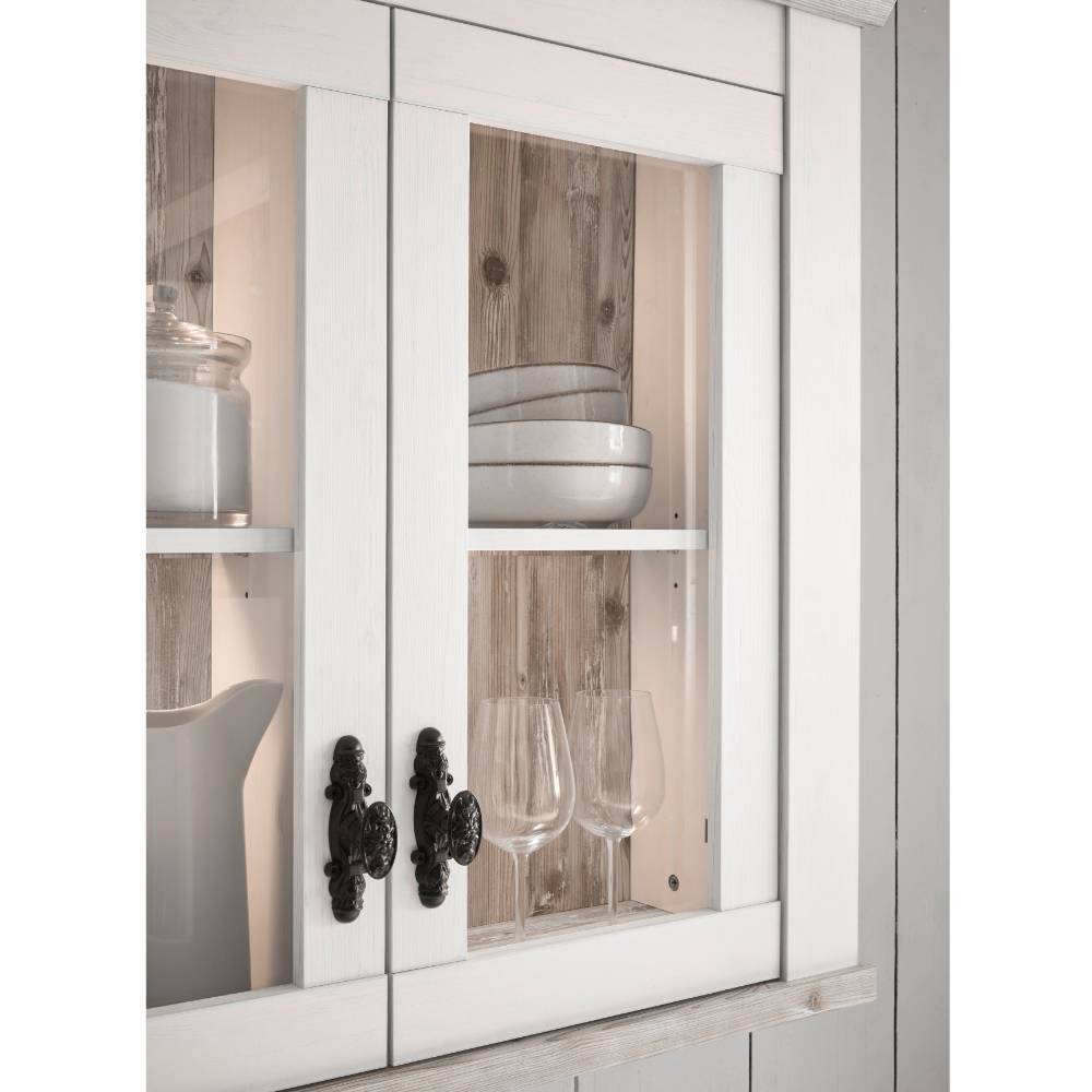 Küchen Hängeschrank Flurencina im Landhausstil mit Glastüren