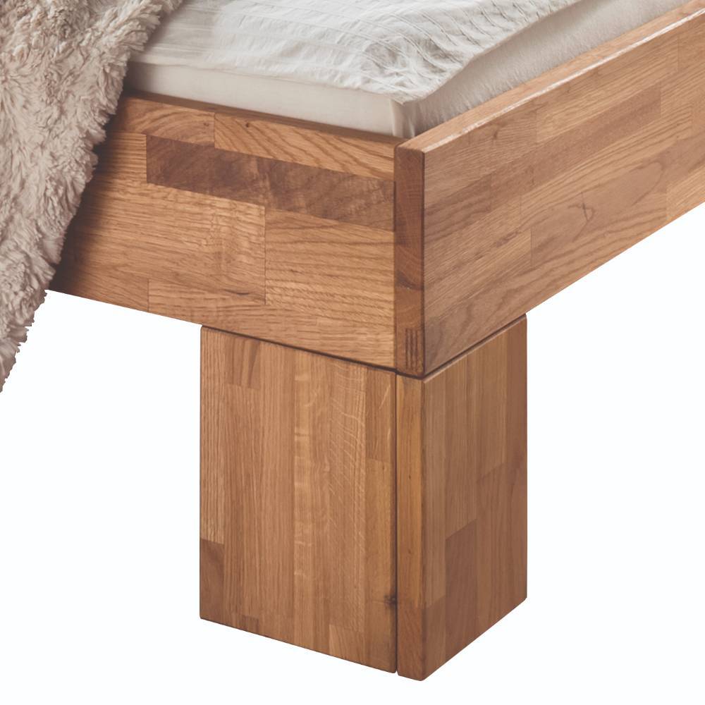 Eiche Massivholz Bettgestell Coplin Liegefläche 180x200 cm geölt