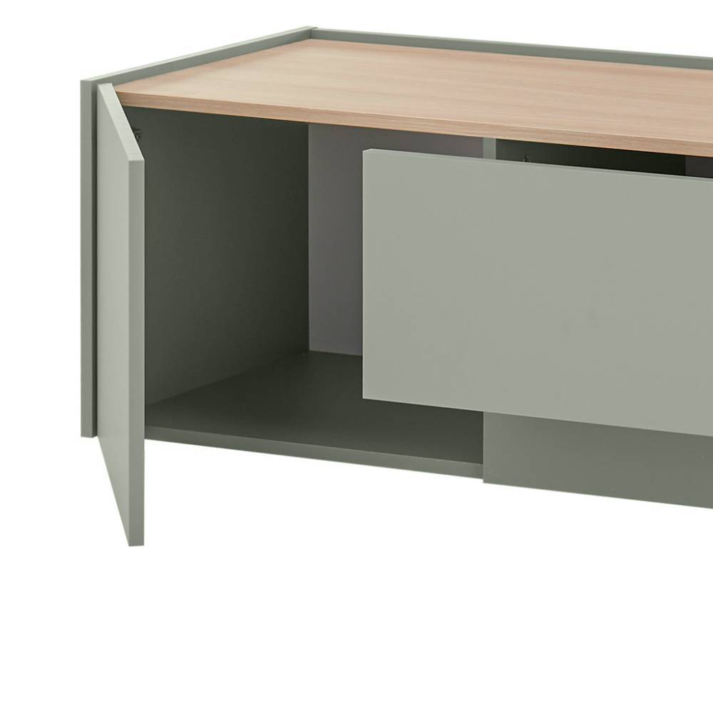 Fernsehlowboard Ulfava in Graugrün 223 cm breit