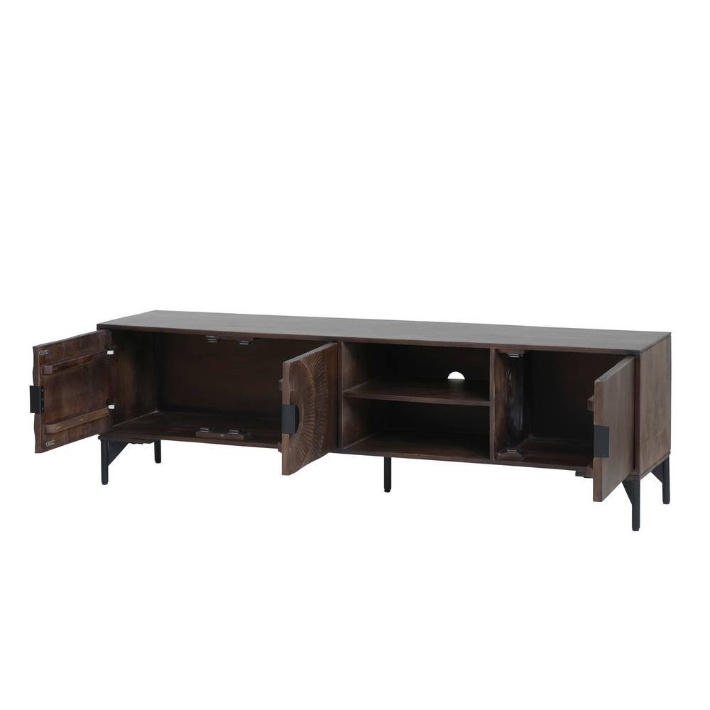 Fernseh Unterschrank Ostora in Walnussfarben 190 cm breit