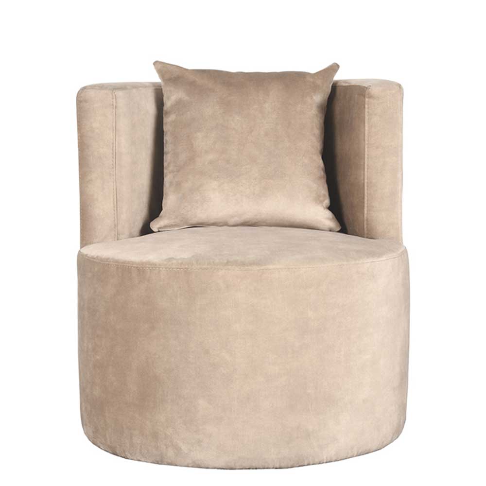 Wohnzimmersessel Beno aus Velours 75 cm hoch