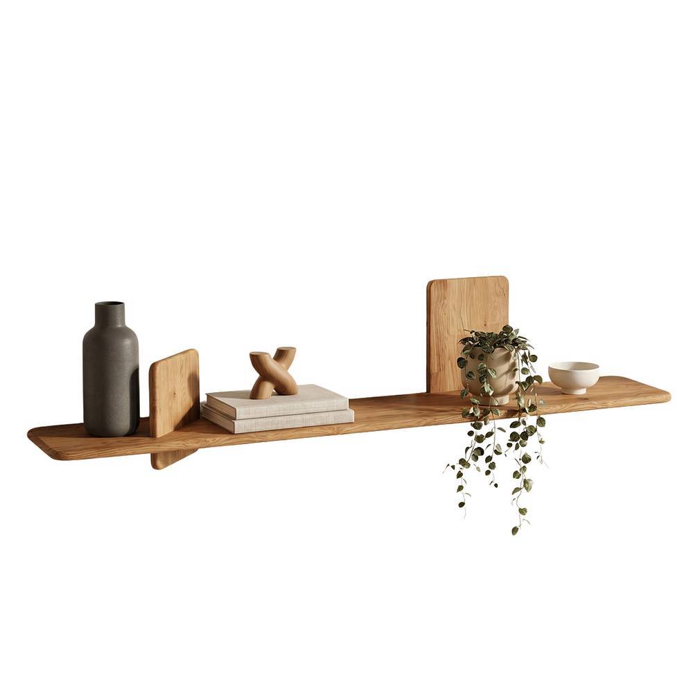 Wohnzimmerregal Temuco aus Eiche Massivholz 140 cm breit