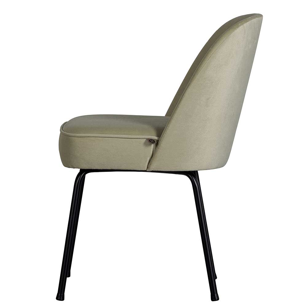50 cm Sitzhöhe Stühle Merkur in Graugrün mit Gestell aus Metall (2er Set)