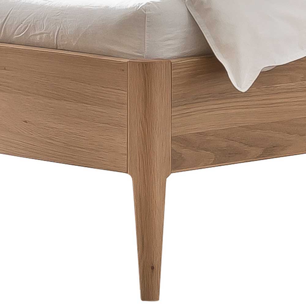 Doppelbett Eiche hell Ashela geölt mit Polster Kopfteil