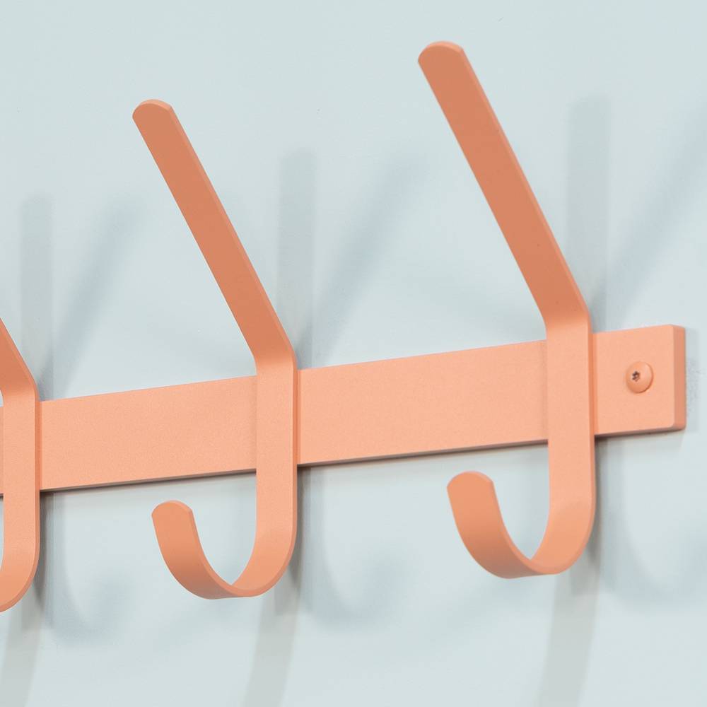 Wandgarderobe Vermont in Terracotta pulverbeschichtet
