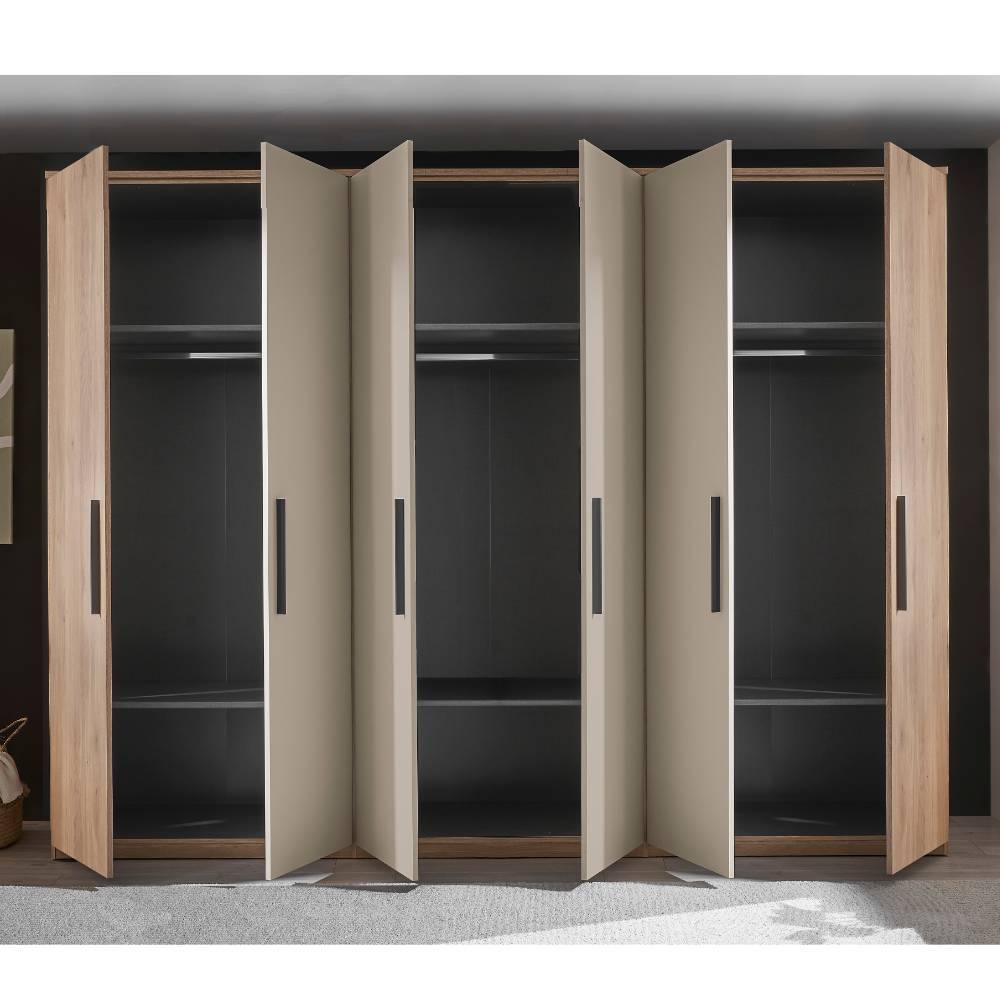 Komplettschlafzimmer Mero in modernem Design mit LED Beleuchtung (vierteilig)