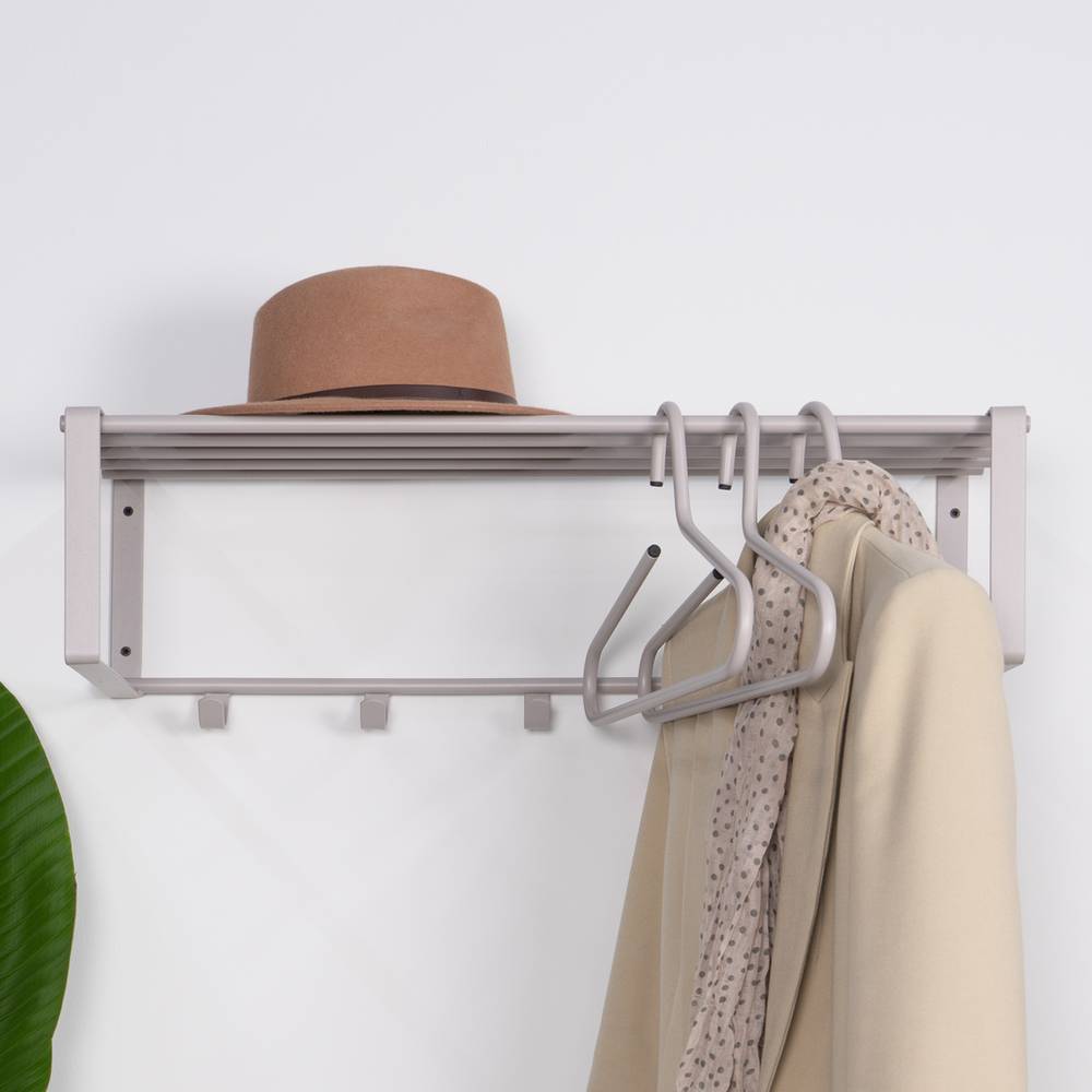 Wandgarderobe Smidan aus Stahl mit Hutablage aus Metall