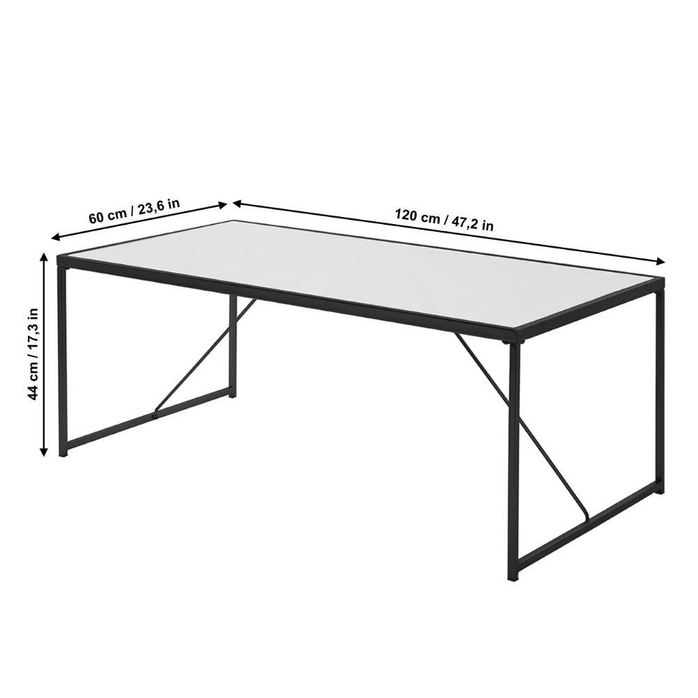 Couchtisch Taifun in Goldfarben und Marmor Optik