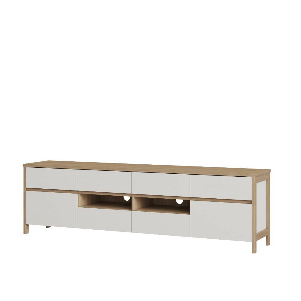 Wohnzimmer Anbauwand Labrassa im Skandi Design 251 cm breit (dreiteilig)