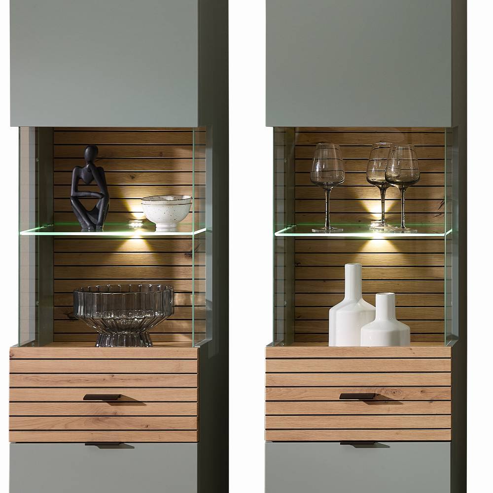 TV Wohnwand Ilitalcon 200 cm hoch 356 cm breit (fünfteilig)