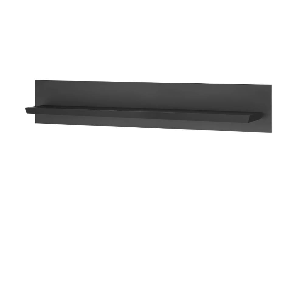 Wandregal Enjta in Schwarz matt 140 cm breit