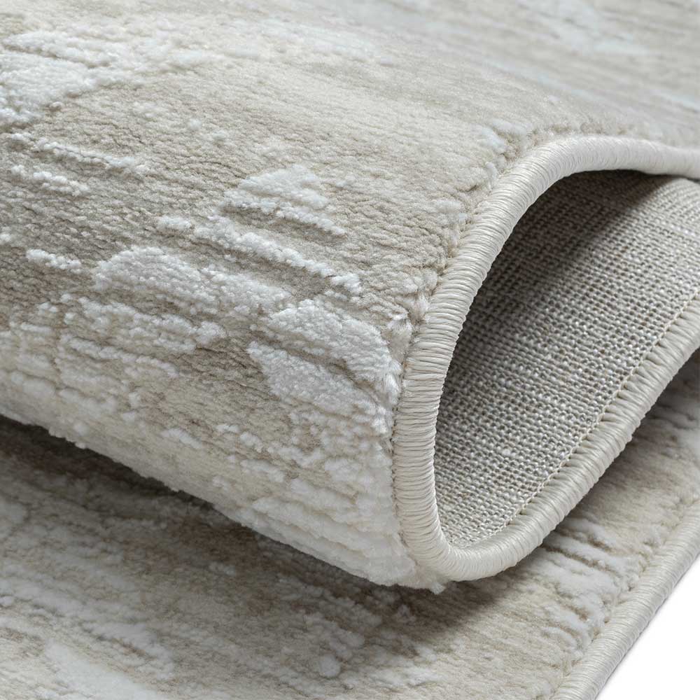 Heller Teppich Rechteck Ipsum in Cremefarben & Beige Kurzflor