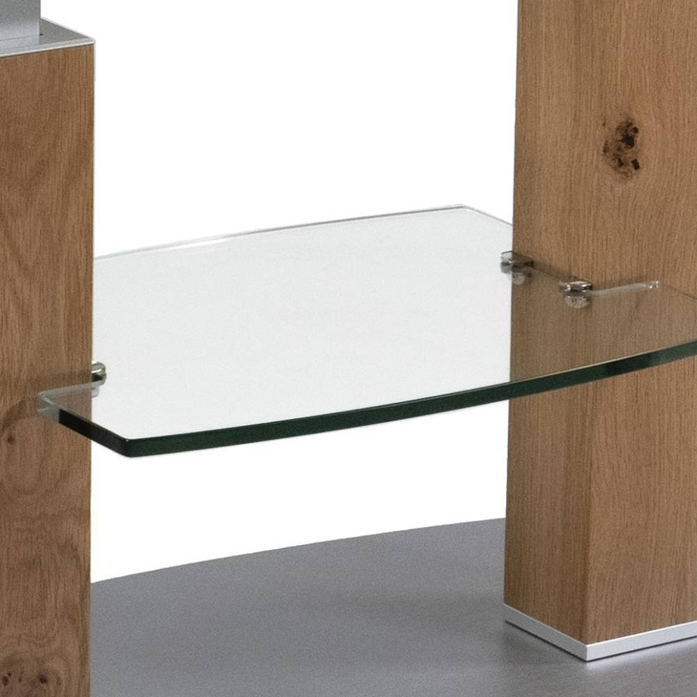 Glastisch Jenva höhenverstellbar in Bootsform