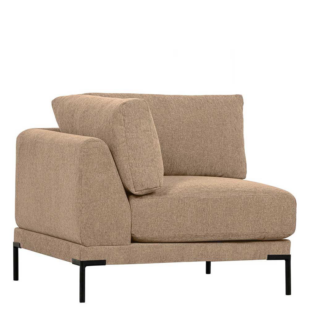 Modulsofa Dessina in Champagner aus Chenillegewebe