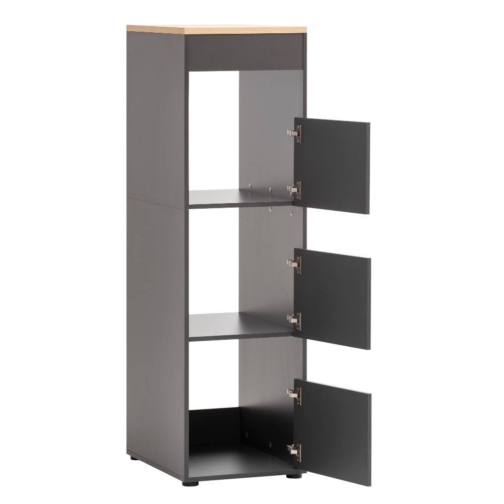 Bad Wäscheschrank Savasso in Anthrazit 155 cm hoch