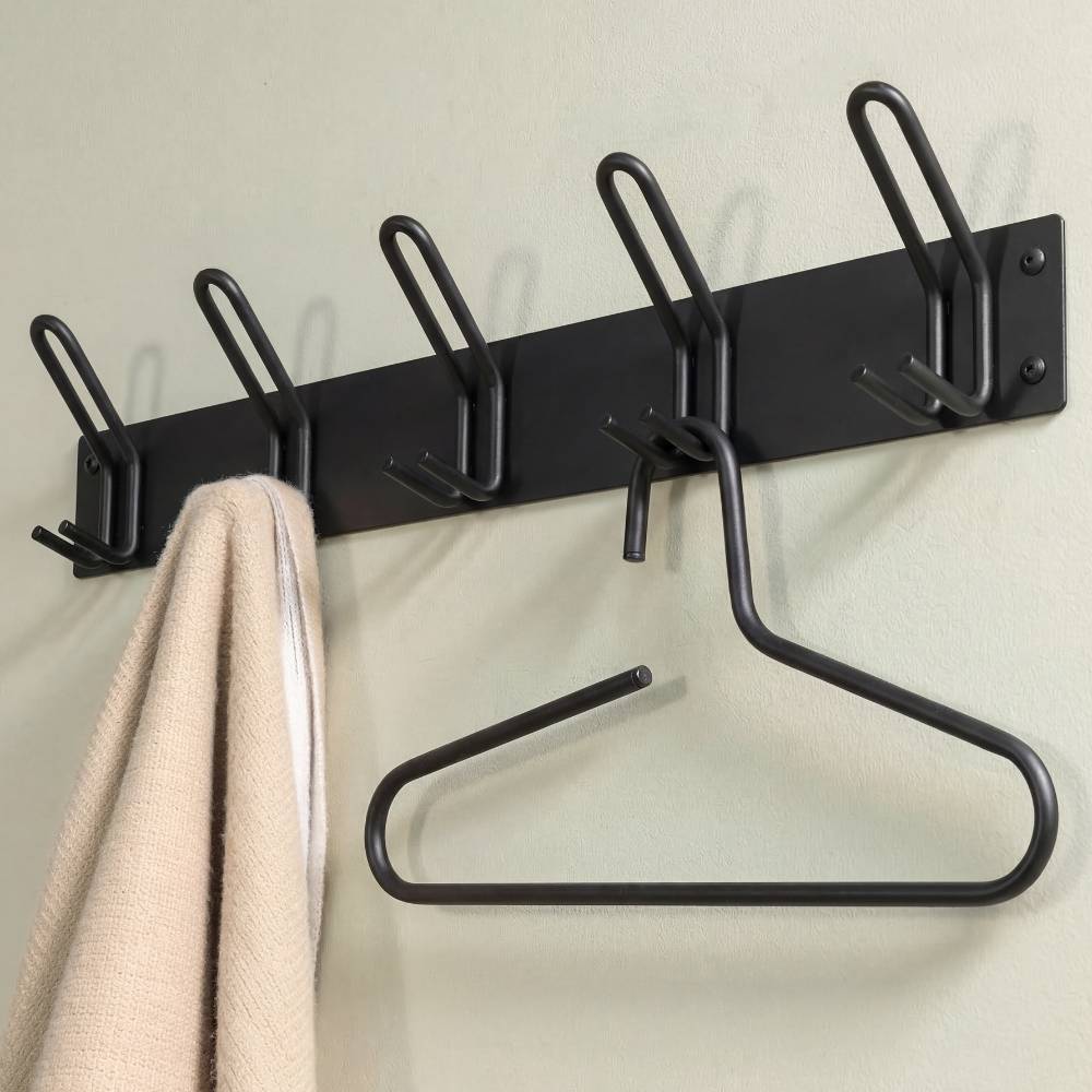 Wandgarderobenleiste Veneziano in Schwarz aus Stahl