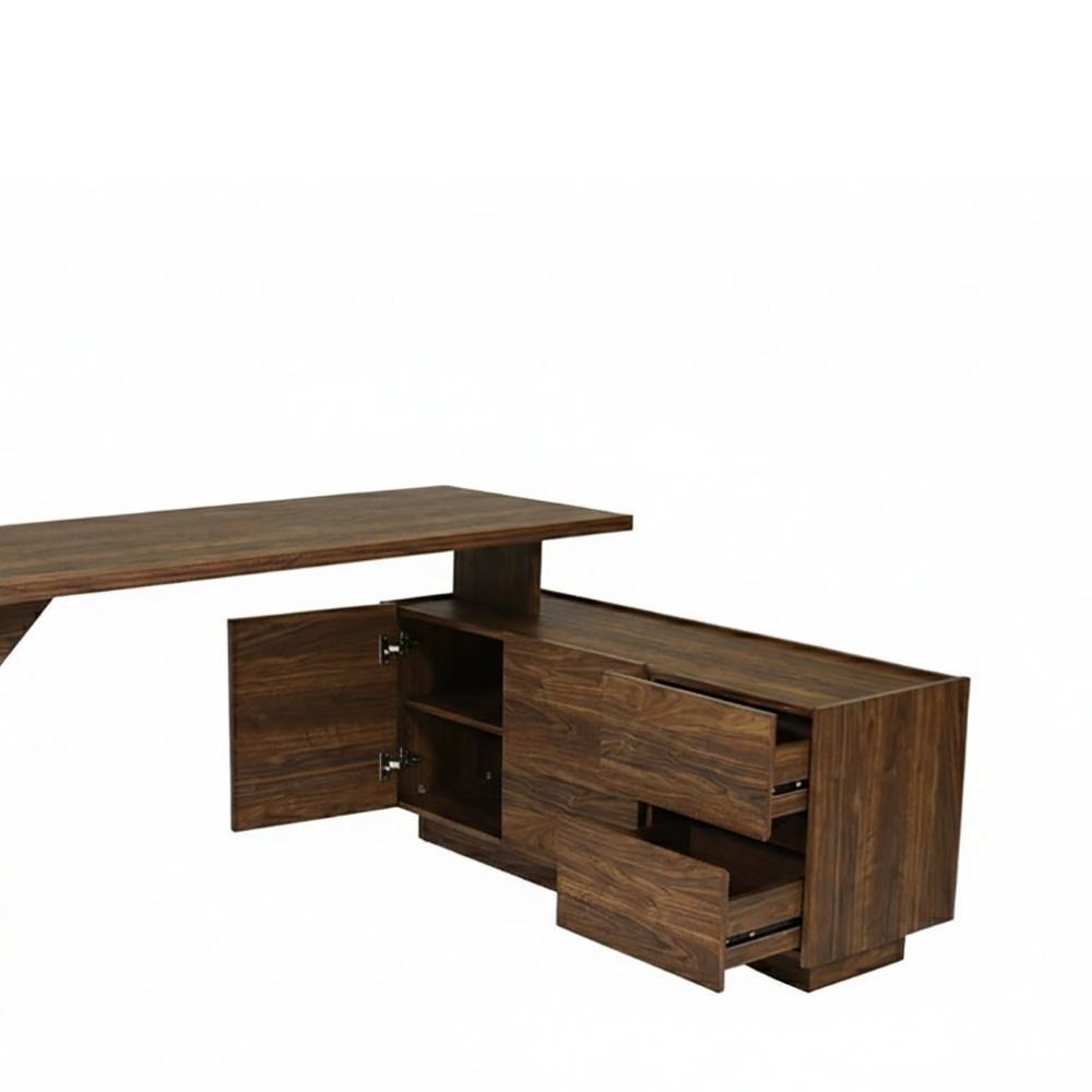Bürotisch Radius mit zwei Schubladen in modernem Design