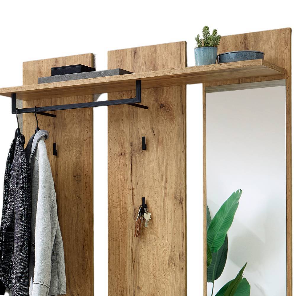 Garderobenkombination Alamo inklusive Sitzpolster in modernem Design (dreiteilig)