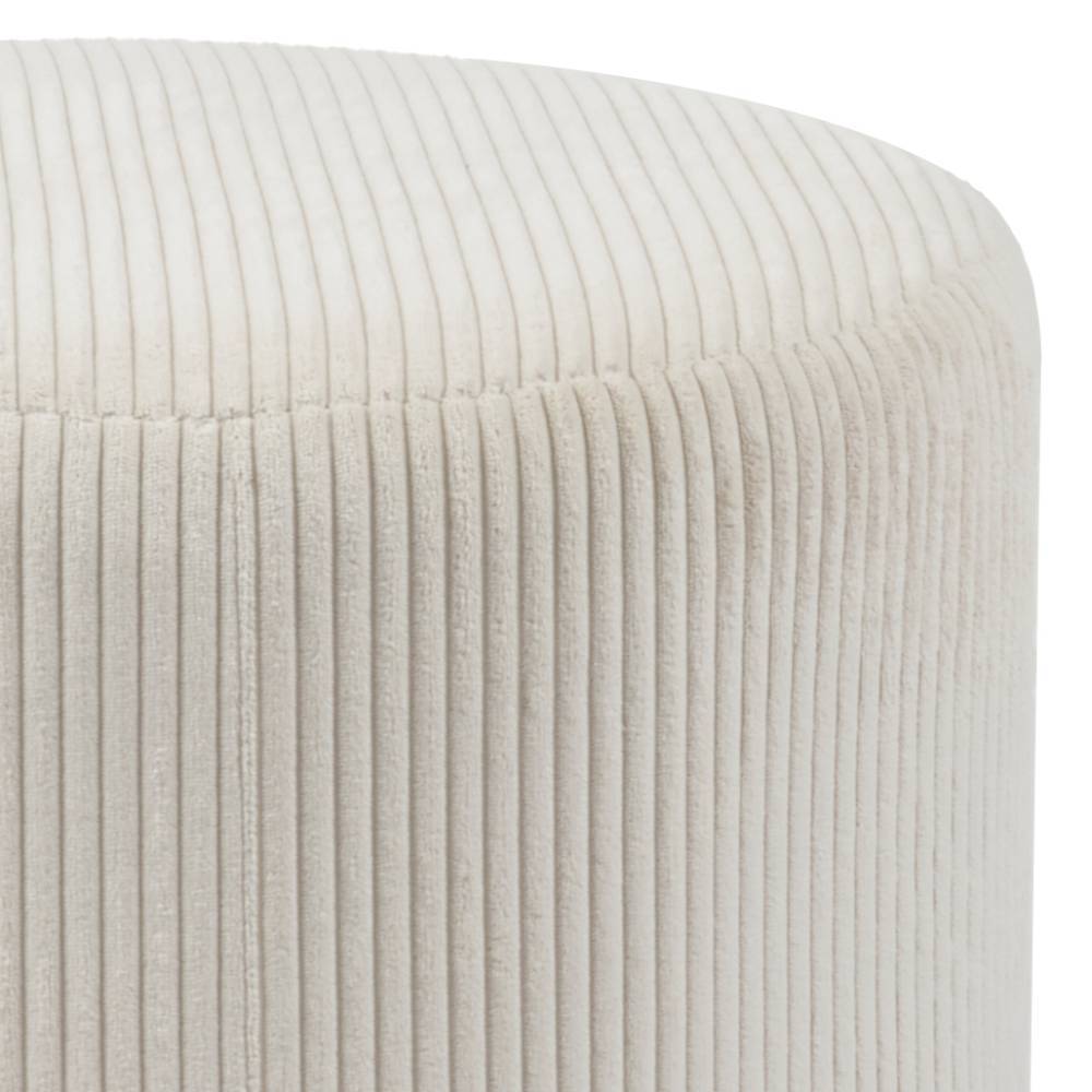Beistellhocker Cracks in Beige im Skandi Design