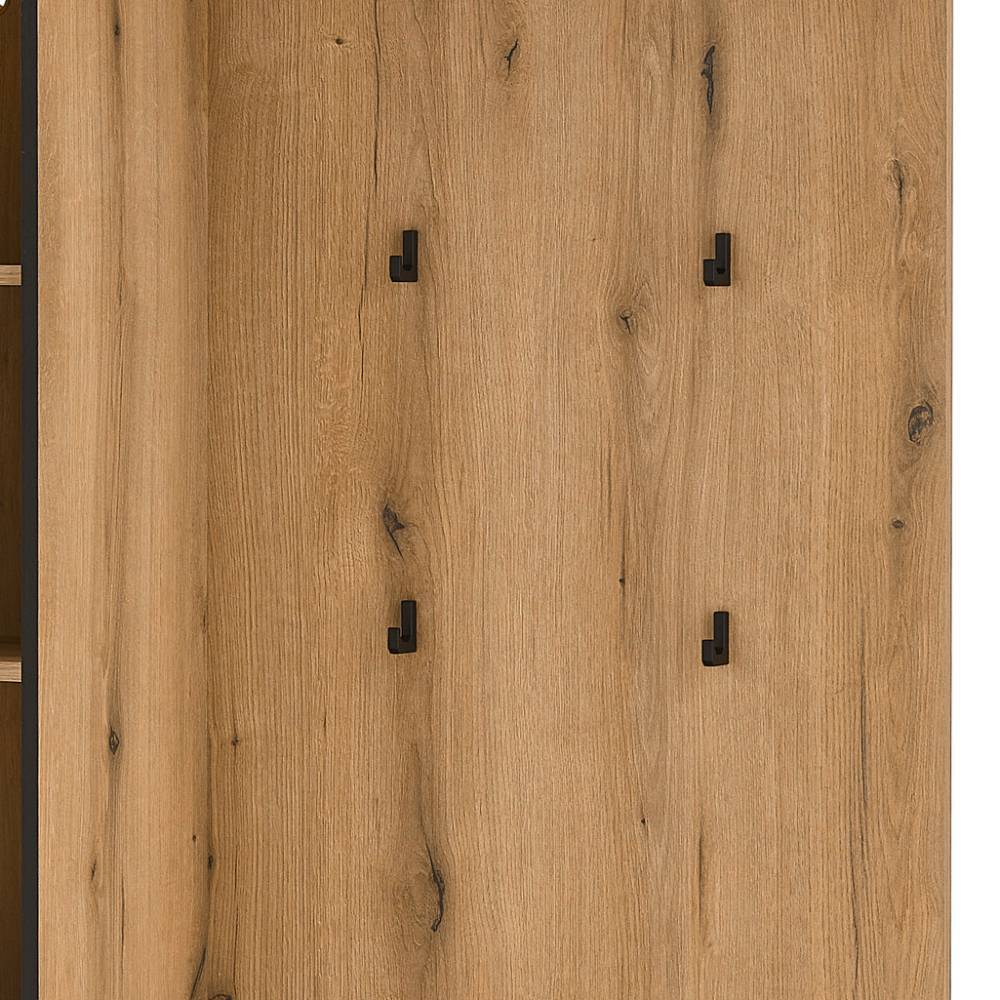 Kompakt Garderobe Nemphia in Eichefarben 111 cm breit