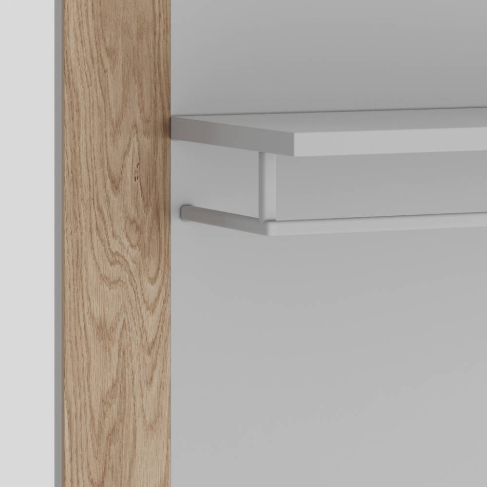 Wandgarderobe Fortlanda mit 3 Kleiderhaken 120 cm hoch