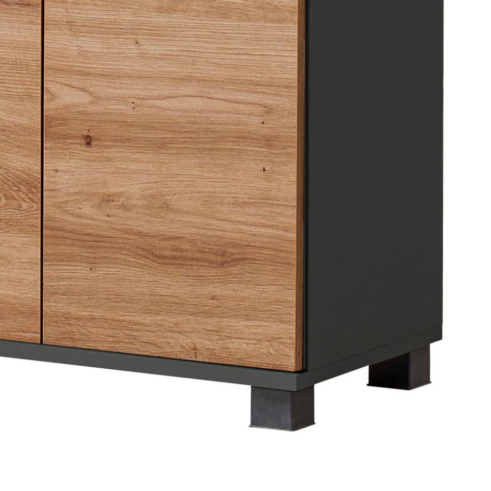 Midischrank Bad Mayora mit Metallgriffen melaminbeschichtet
