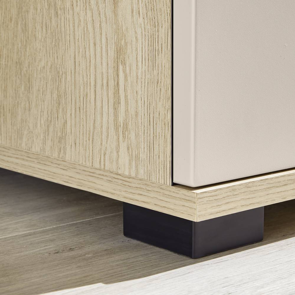 Esszimmerkommode Helina in Beigegrau und Wildeiche Bianco