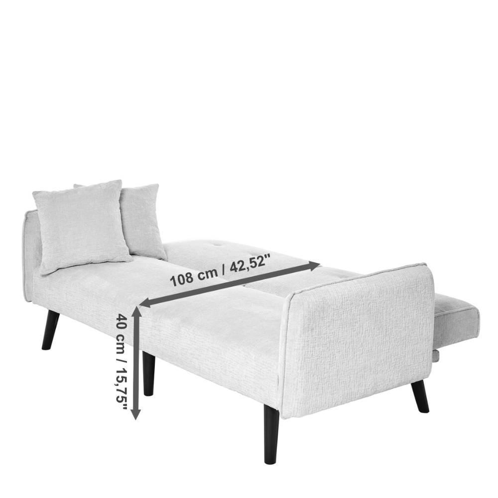 Schlafsofa Salverna in Grau mit Rücken Klappmechanik