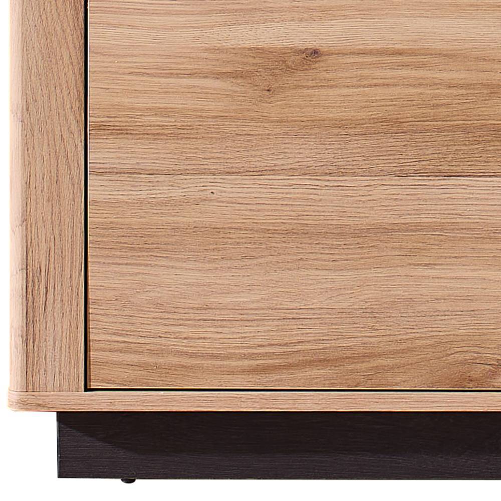TV Lowboard Helias in Eichefarben mit LED Beleuchtung