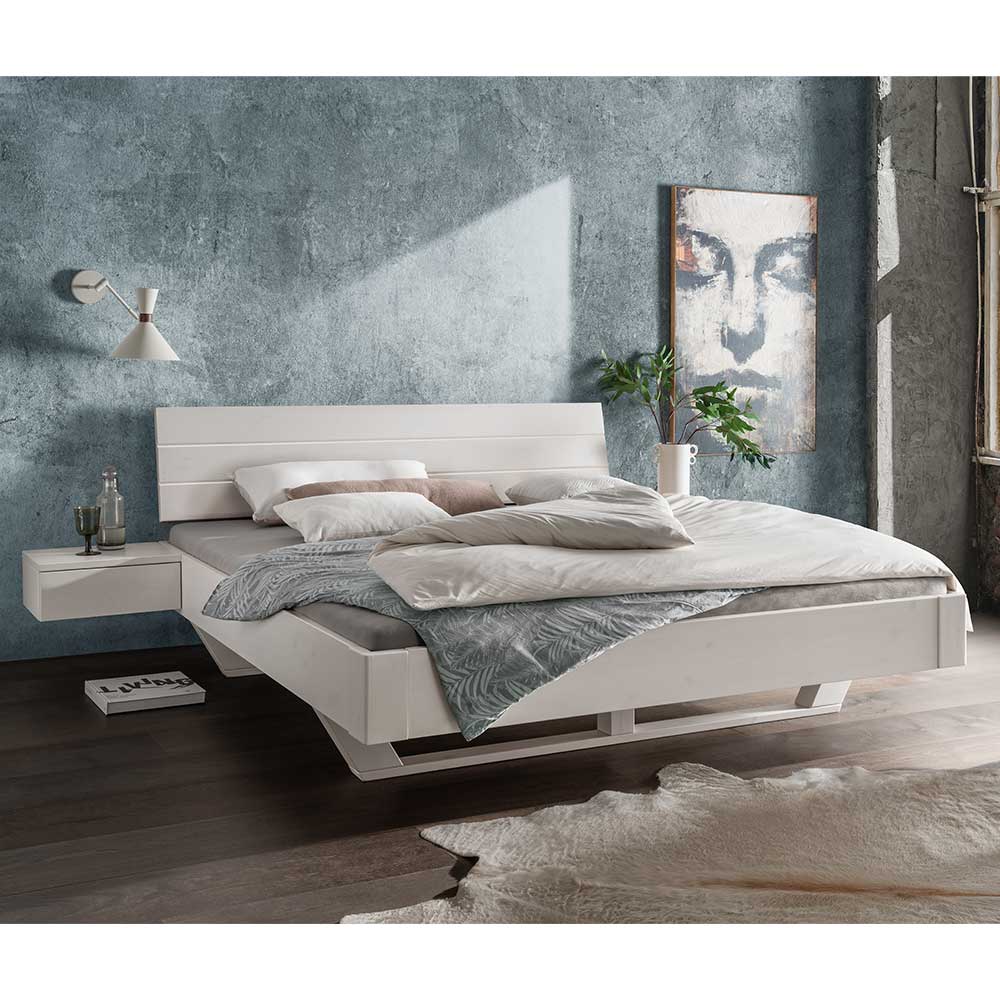 Bettgestell Venezia in modernem Design aus Kiefer Massivholz