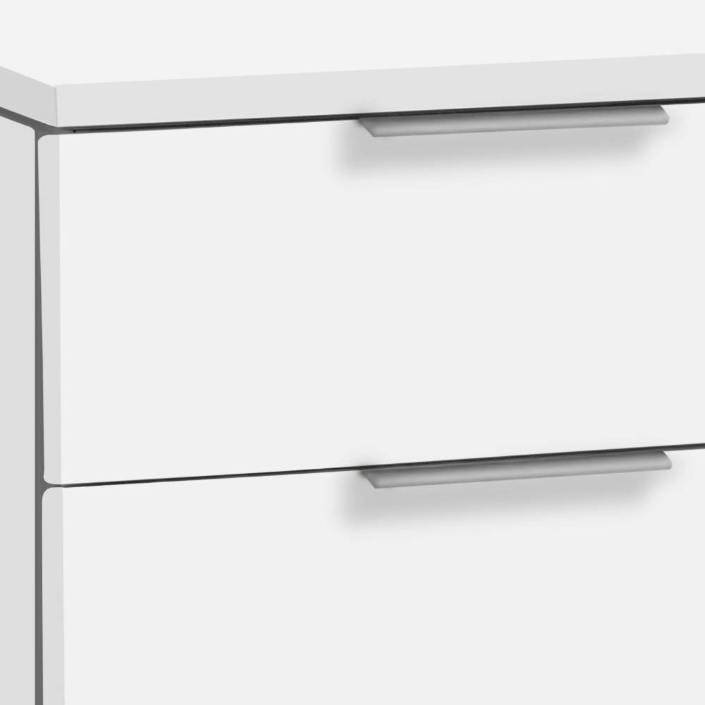 Schubladenkommode Elfrissa in Weiß 85 cm hoch