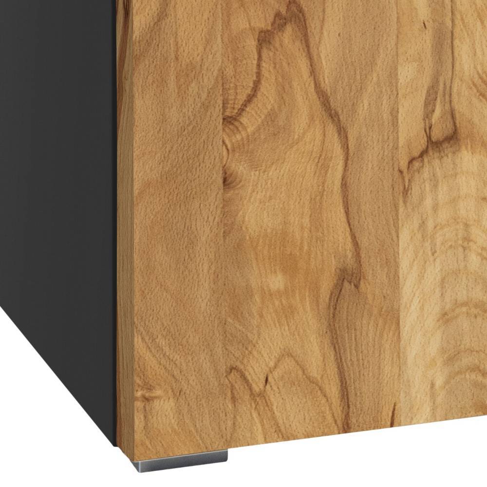 Kommode Etura in Wildbuchefarben & Anthrazit 90 cm breit