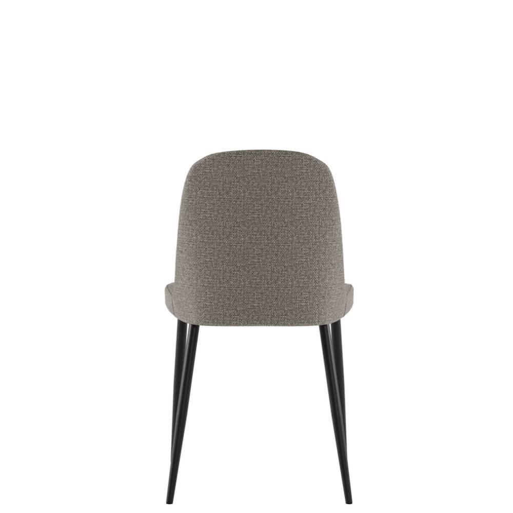 Essstuhl Erminia in Grau mit Gestell aus Metall (4er Set)