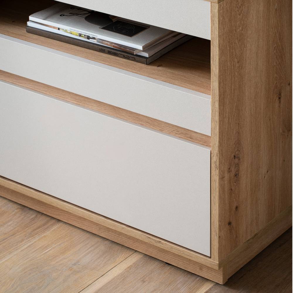 TV Wohnwand Ikba 205 cm hoch und 45 cm tief (dreiteilig)
