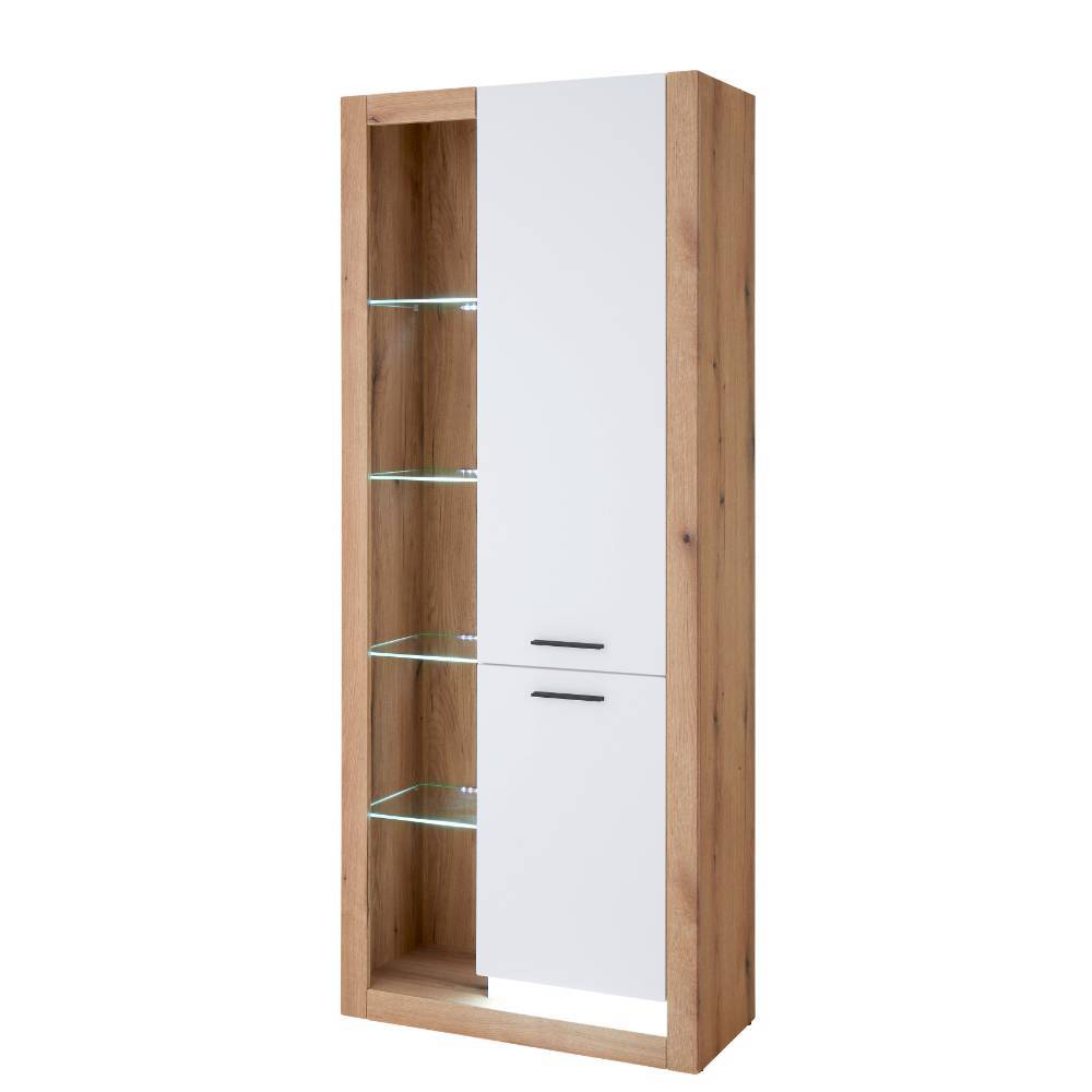 Wohnzimmer Anbauwand Asprecca in modernem Design 195 cm hoch (dreiteilig)