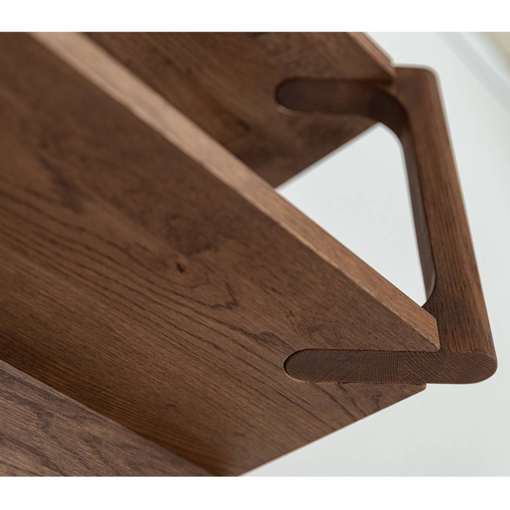 Wandgarderobe Sona in Eiche Tabacco mit Hutablage aus Holz