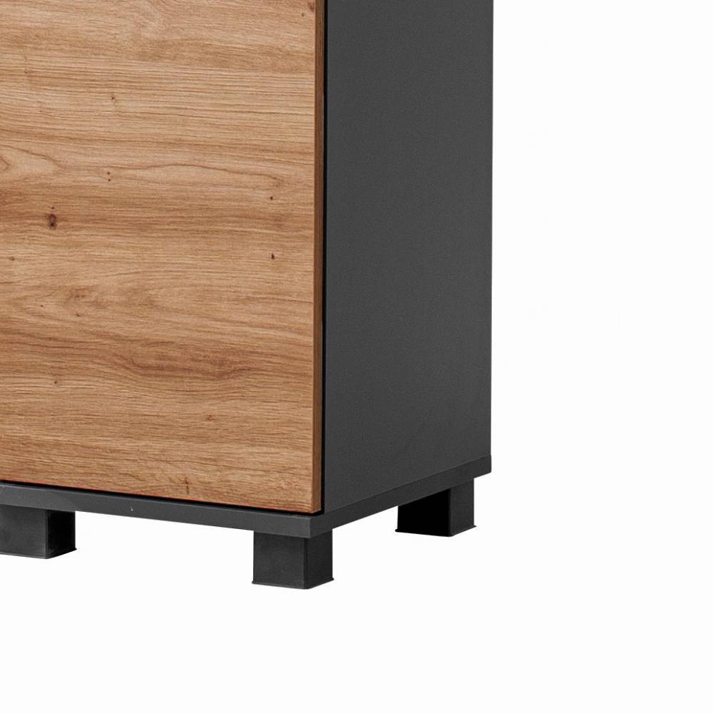Badseitenschrank Mayora 181 cm hoch mit zwei offenen Fächern