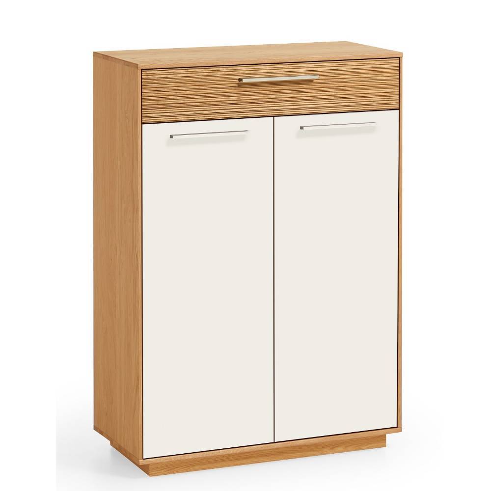 Schuhgarderobe Bedina mit Sockelgestell und Metallgriffen
