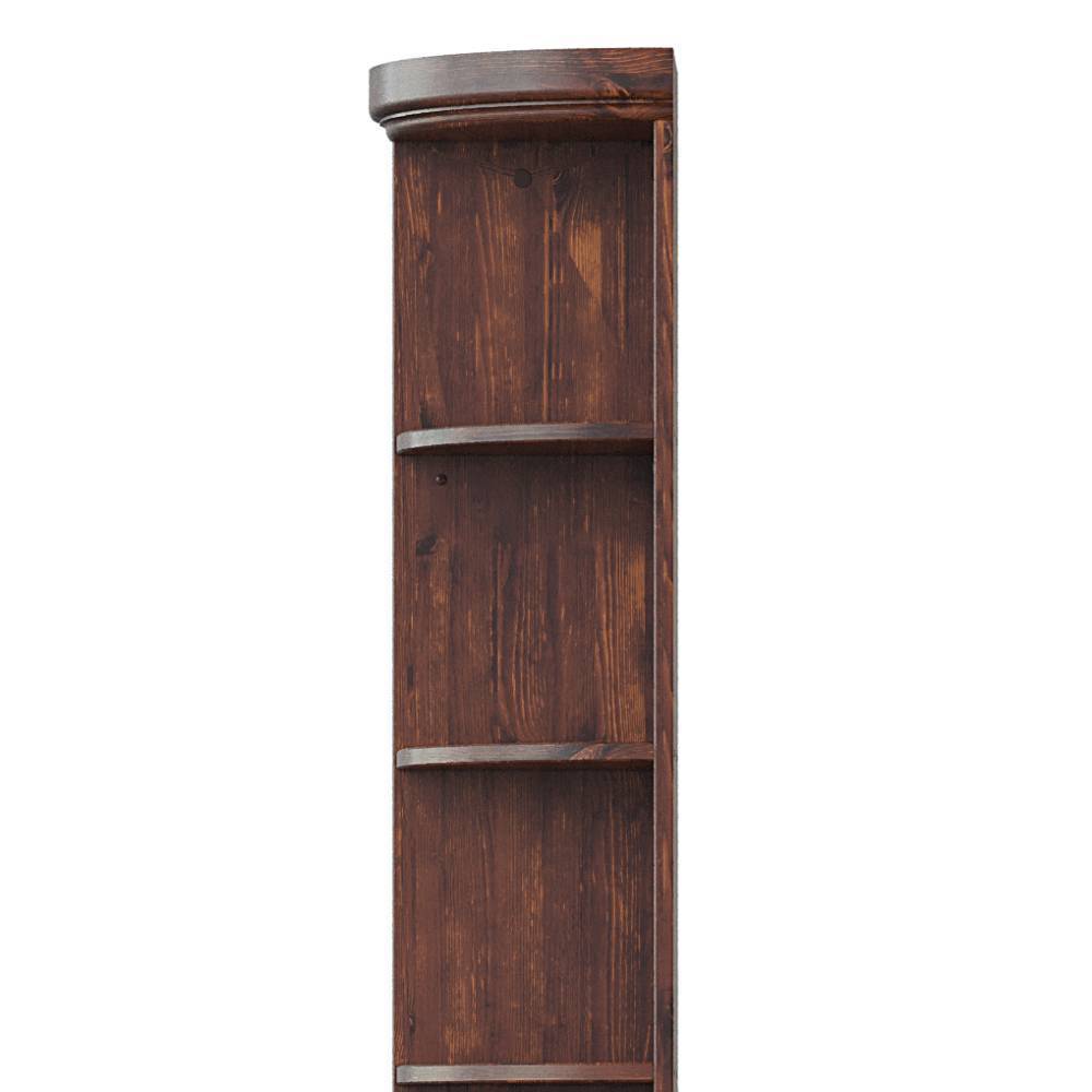 Dunkelbraunes Eck Regal Naguera in Dunkelbraun 220 cm hoch