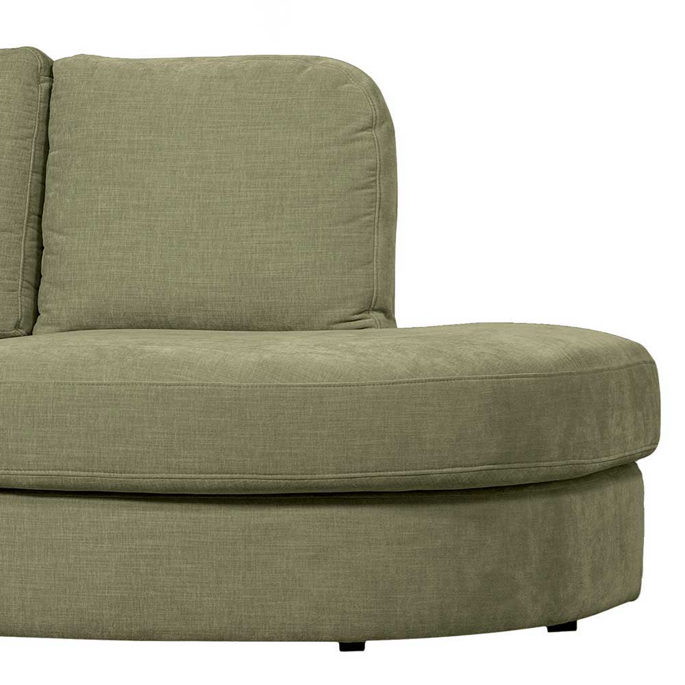 Modulcouch in Graugrün Karyon aus Webstoff in modernem Design