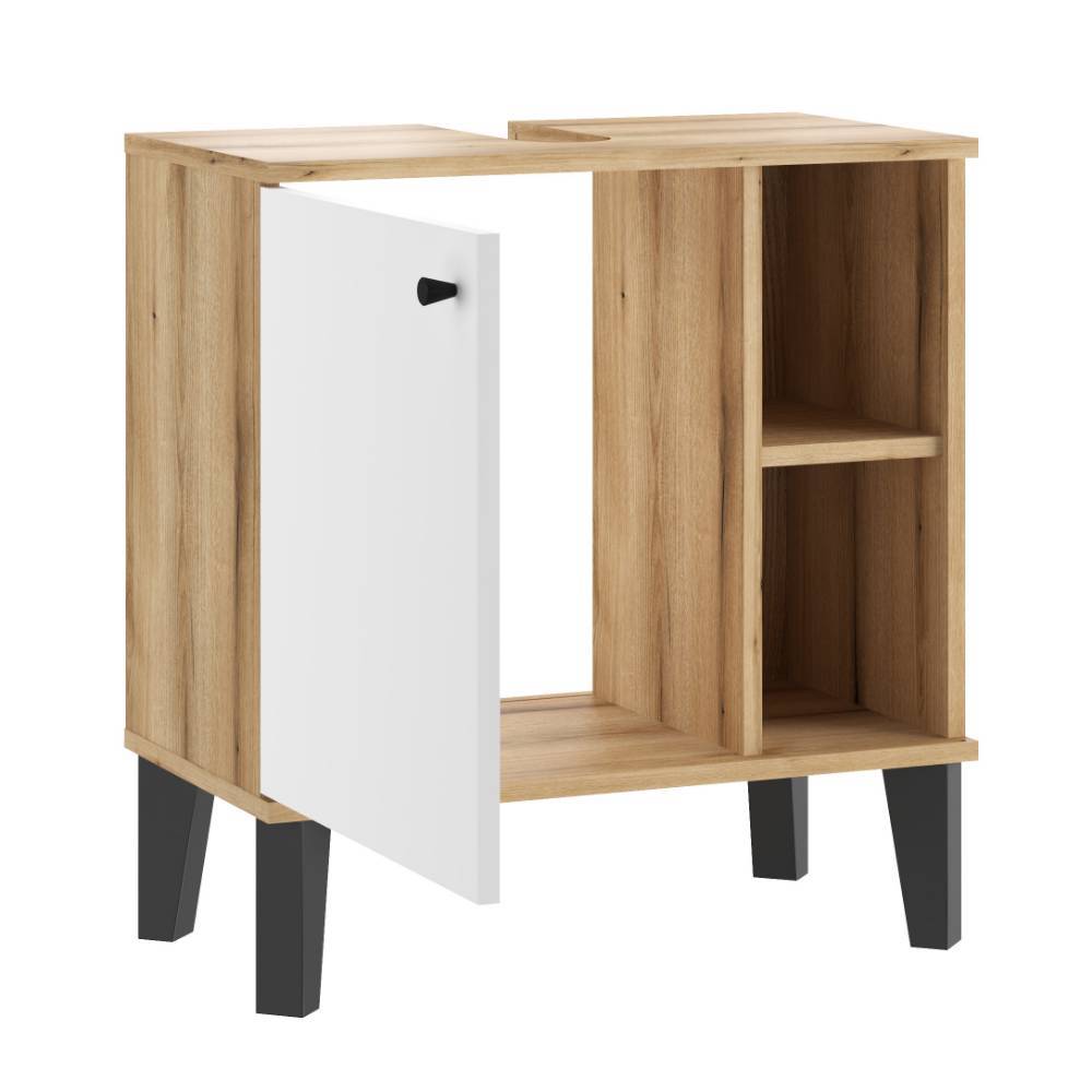 Badezimmermöbel Set Zyret 190 cm hoch und 33 cm tief (dreiteilig)