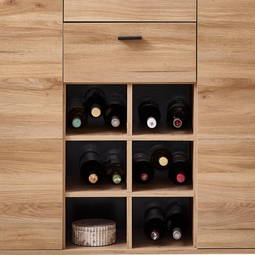 Barschrank Helias mit LED Beleuchtung und Platz für 6 Flaschen