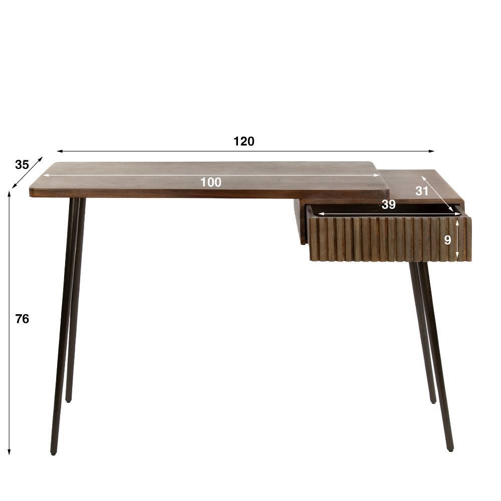 Konsolentisch Odrato aus Akazie Massivholz in modernem Design
