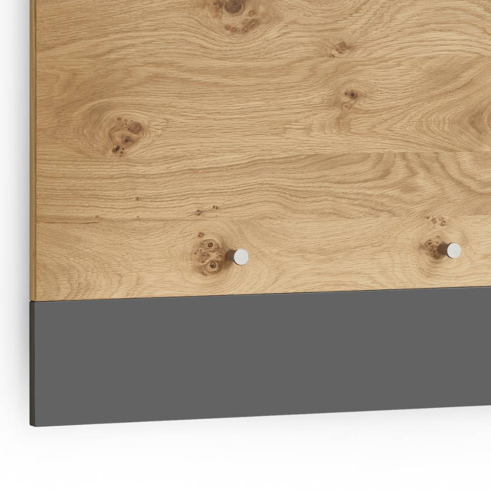 Garderobenpaneel modern Pavia 106 cm hoch echtholzfurniert